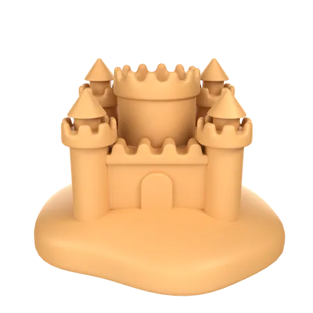 Sand Castle  3D Icon