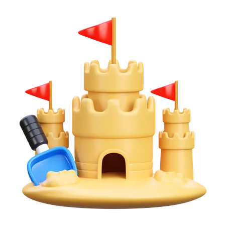 Sand Castle  3D Icon