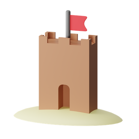 Sand Castle  3D Icon