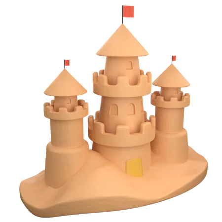 Sand Castle  3D Icon