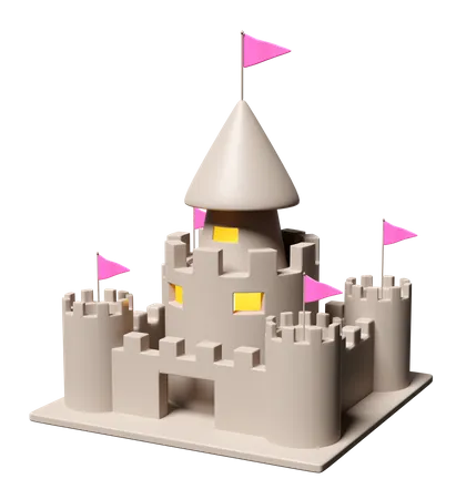 Sand Castle  3D Icon