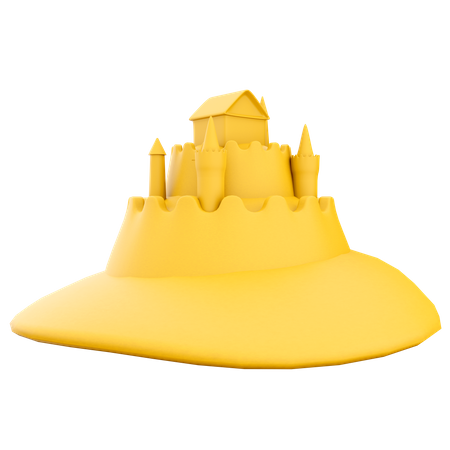 Sand Castle  3D Icon