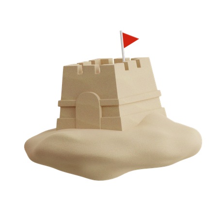 Sand Castle  3D Icon