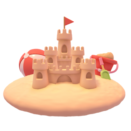 Sand Castle  3D Icon