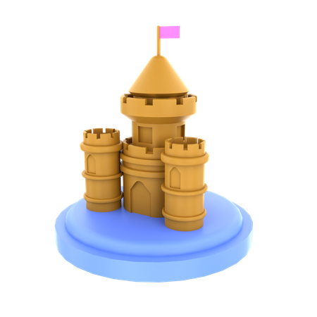 Sand Castle  3D Icon