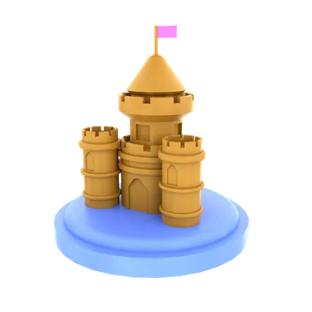 Sand Castle  3D Icon