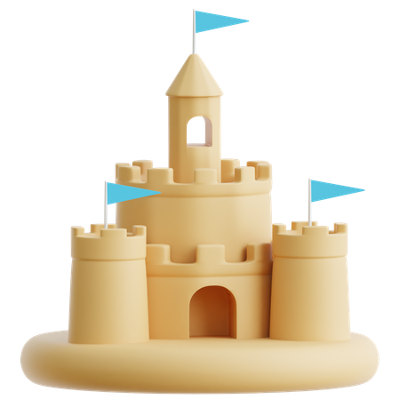 Sand Castle  3D Icon