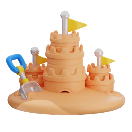 Sand Castle  3D Icon