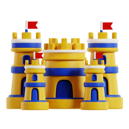 Sand Castle  3D Icon