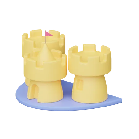 Sand Castle  3D Icon