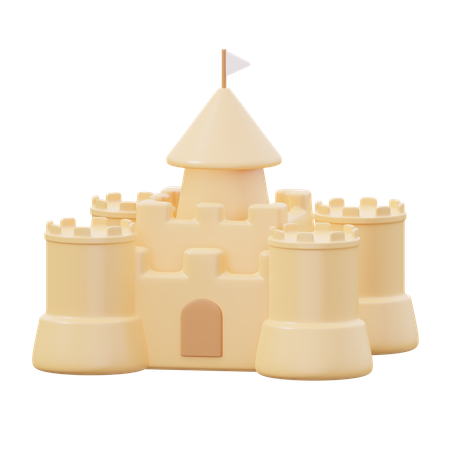 Sand Castle  3D Icon