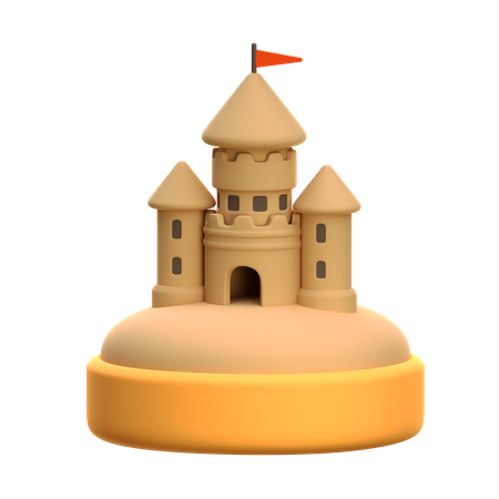 Sand castle  3D Icon