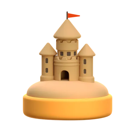 Sand castle  3D Icon