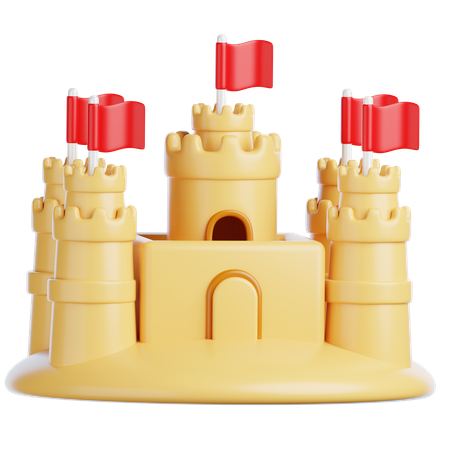 Sand Castle  3D Icon