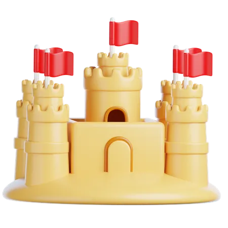 Sand Castle  3D Icon