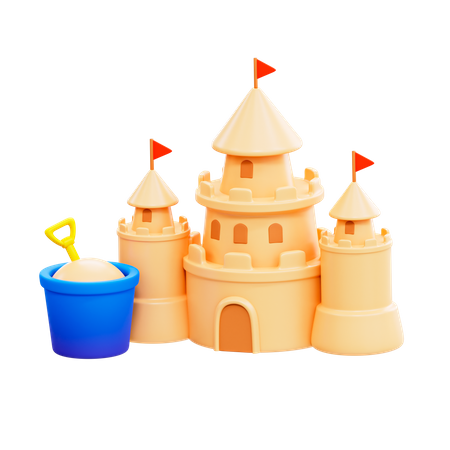 Sand Castle  3D Icon
