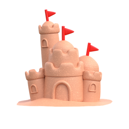 Sand Castle  3D Icon