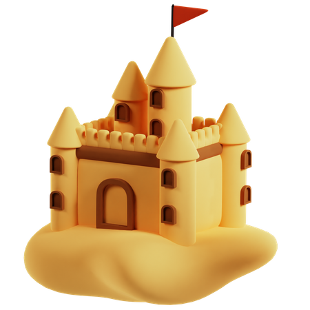Sand Castle  3D Icon