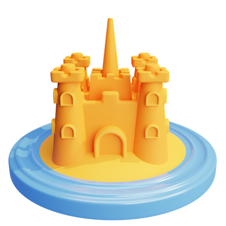 Sand Castle  3D Icon