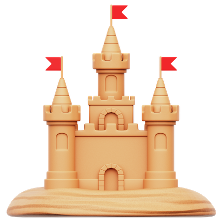Sand Castle  3D Icon
