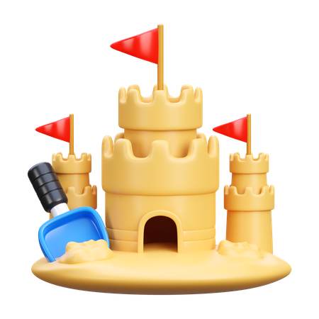 Sand Castle  3D Icon