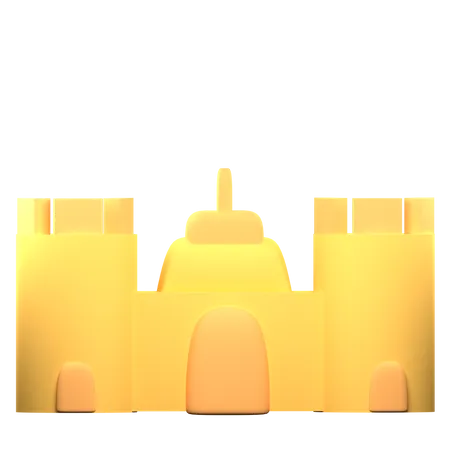 Sand Castle  3D Illustration