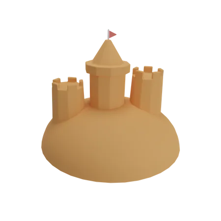 Sand Castle  3D Illustration