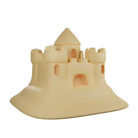 Sand Castle  3D Illustration