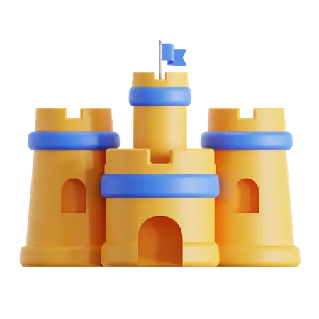 Sand Castle 3D Icon