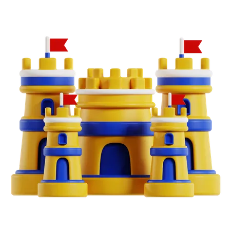 Sand Castle 3 D Travel And Holiday Illustration 3D Icon