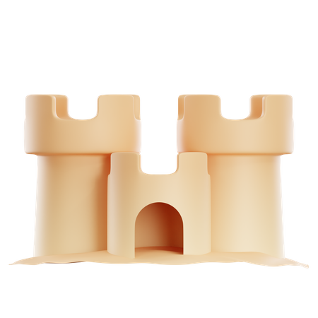 砂のお城  3D Icon