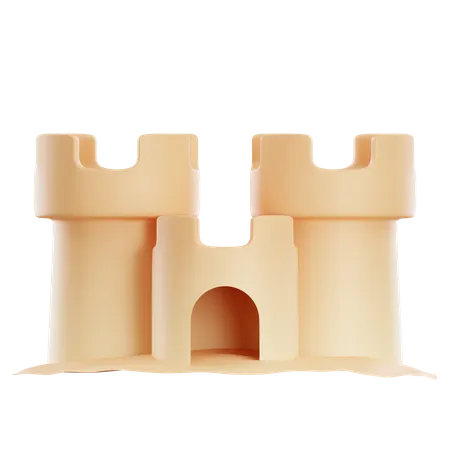 砂のお城  3D Icon