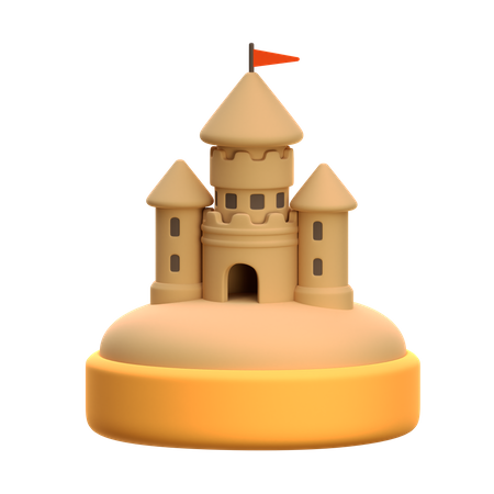 Sand castle  3D Icon