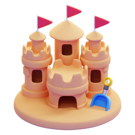 Sand castle  3D Icon