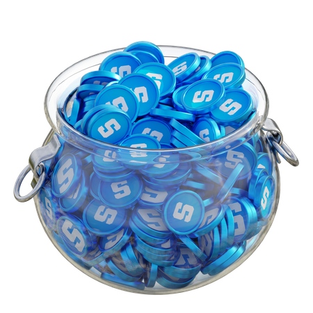 Sand Clear Glass Pot  3D Icon