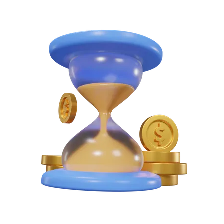 Sand Clock Icon About Finance Minimal Style 3 D Rendering 3D Icon