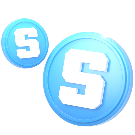 Sand Coin  3D Icon