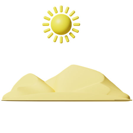 Sand Dunes  3D Icon