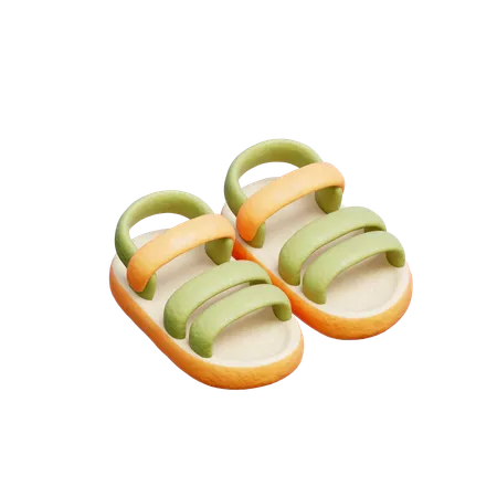 3 D Sandals Travel Tourism Elements Holiday Vacation 3D Icon