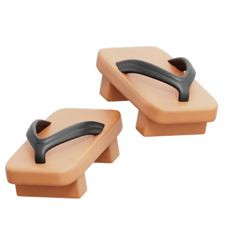 Sandale japonaise  3D Icon