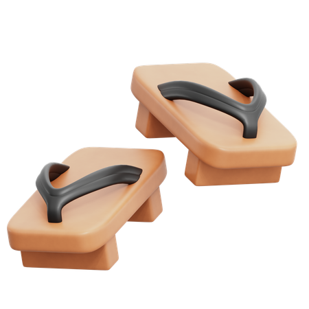 Sandalia japonesa  3D Icon