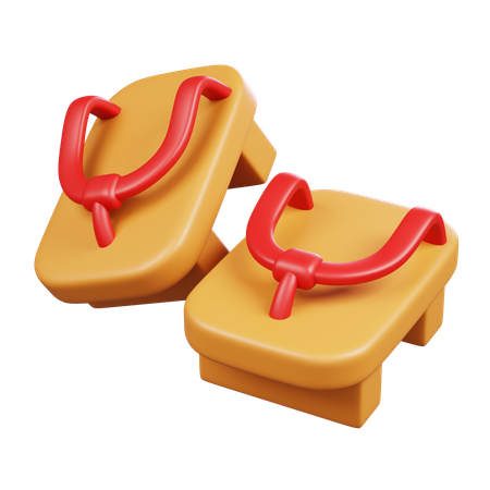 Sandália japonesa  3D Icon