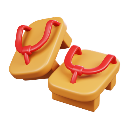 Sandália japonesa  3D Icon