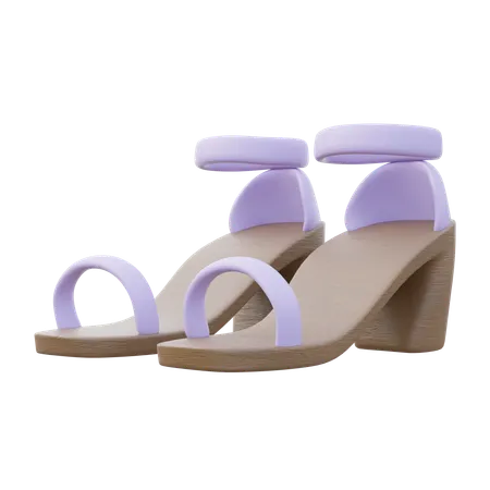 Sandalias de tacón de mujer  3D Icon