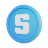 sandbox coin 3d logo