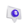 3d crypto bubble emoji