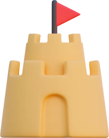 Sandcastle  3D Icon