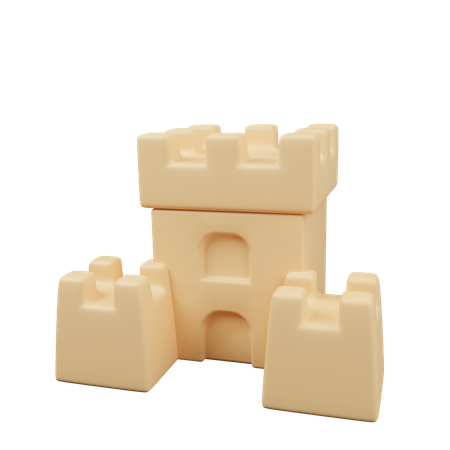 Sandcastle  3D Icon