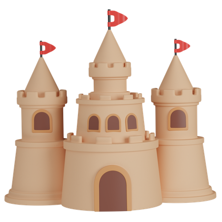 Sandcastle  3D Icon