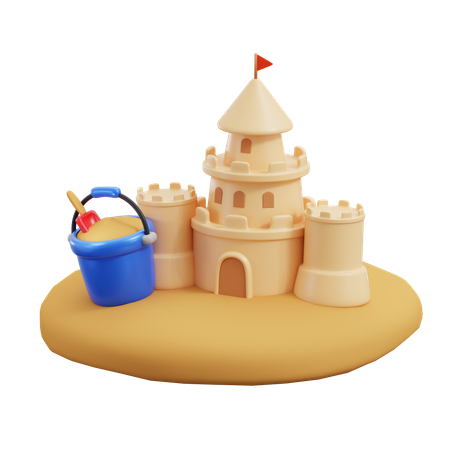Sandcastle  3D Icon